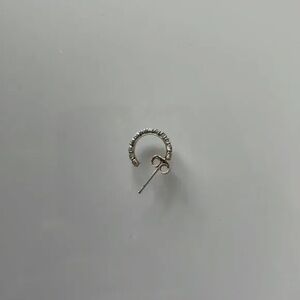 Genuine 925 Sterling Silver Hoop Earring